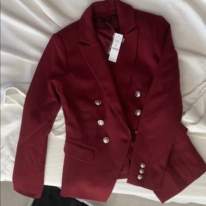 White House Black Market Burgundy Blazer